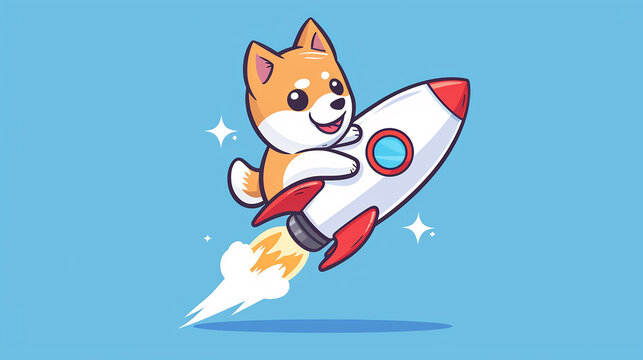 Adorable Fox Astronaut Rocket Ride