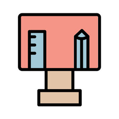 Learn School Study Filled Outline Icon