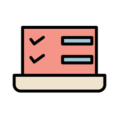 Mark Plan Study Filled Outline Icon