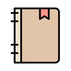Notebook School Study Filled Outline Icon