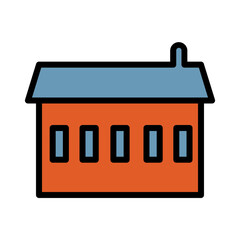 House Shop Store Filled Outline Icon