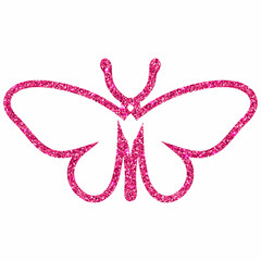 Pink butterfly for decoration and celebration.