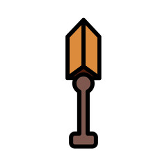 Blade Fight Knife Filled Outline Icon