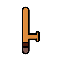 Baton Police Security Filled Outline Icon