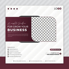 Creative business marketing social media post template design