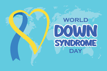 Vector illustration of world down syndrome day, 21 March. Suitable for greeting, template, or campaign