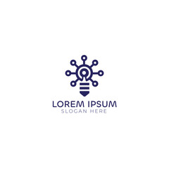 tech lightbulb logo designs concept, creative icon symbol technology logo, bulb logo designs