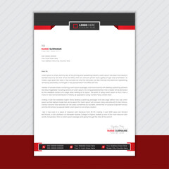 Professional corporate company business letterhead design creative template