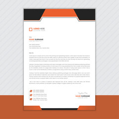 Letterhead design template. Creative, modern and elegant corporate business letterhead template design. vector