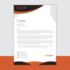 Modern corporate letterhead template design