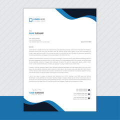 Letterhead design template. Creative, modern and elegant corporate business letterhead template design. vector