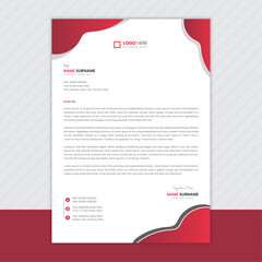 Creative corporate letterhead template, Modern abstract stationery template design