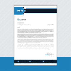 Professional corporate company business letterhead design creative template