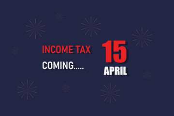 Fototapeta na wymiar Tax day concept Background USA Tax Day Reminder Concept Background, Tax Day 2024, Tax 2024, tax day illustration 