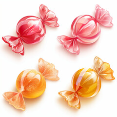 PSD delicious candies on a transparent background 3