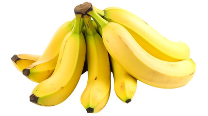 Fresh Bananas with Transparent Background: High-Quality Image for Culinary Designs
