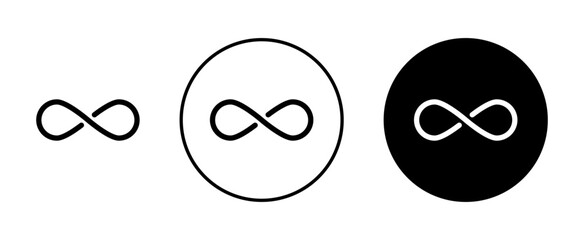 Infinity Vector Illustration Set. Infinite loop eternity sign in suitable for apps and websites UI design.
