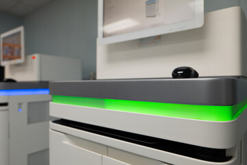 Doctor reviewing patient data on Illumina NovaSeq