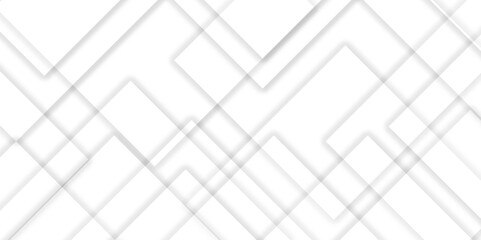 Abstract white background with diamond and triangle shapes layered in modern abstract pattern design.Grey white abstract square background geometry shine and layer element vector for presentation.