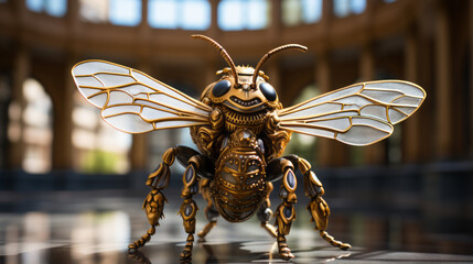 Buzzing Wonders: Exploring the Intricate World of Insects and Wildlife in Nature's Vibrant Close-up, generative AI