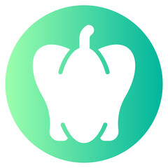 Bell pepper gradient icon