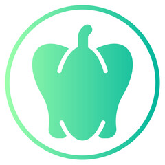 Bell pepper gradient icon