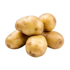 Potatoes isolated on a transparent background.