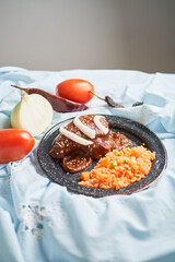 Mexican mole with chicken, mexican spicy food traditional in Mexico