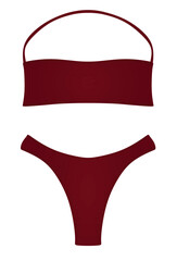 Red  swim suit. vector illustration