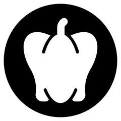 Bell pepper glyph icon
