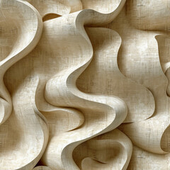white abstract waves Pattern Tile for seamless backgrounds and for filling surfaces, ai generated