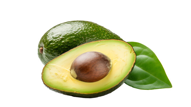 Fresh Avocado with Transparent Background: High-Quality Image for Culinary Designs
