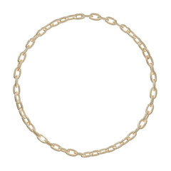 Essential luxury: Pure gold chain circle rendered in 3D for clean, luxurious visuals. Transparent background unlocks design flexibility. 