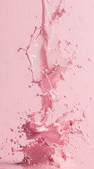 pink ink splash on pink background