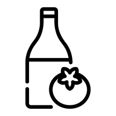 tomato sauce line icon