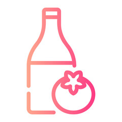 tomato sauce gradient icon