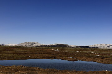 View on a mountain in the Suðurland region of Iceland