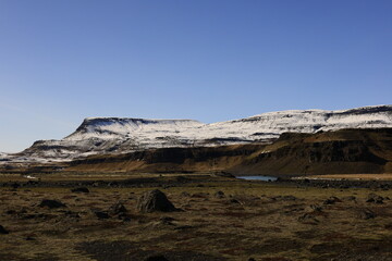 View on a mountain in the Suðurland region of Iceland