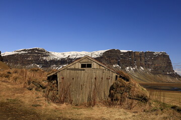 Fototapeta na wymiar Kálfafell is a hamlet in south east Iceland, near the Vatnajökull glacier