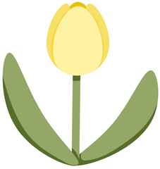 Illustration of a yellow tulip