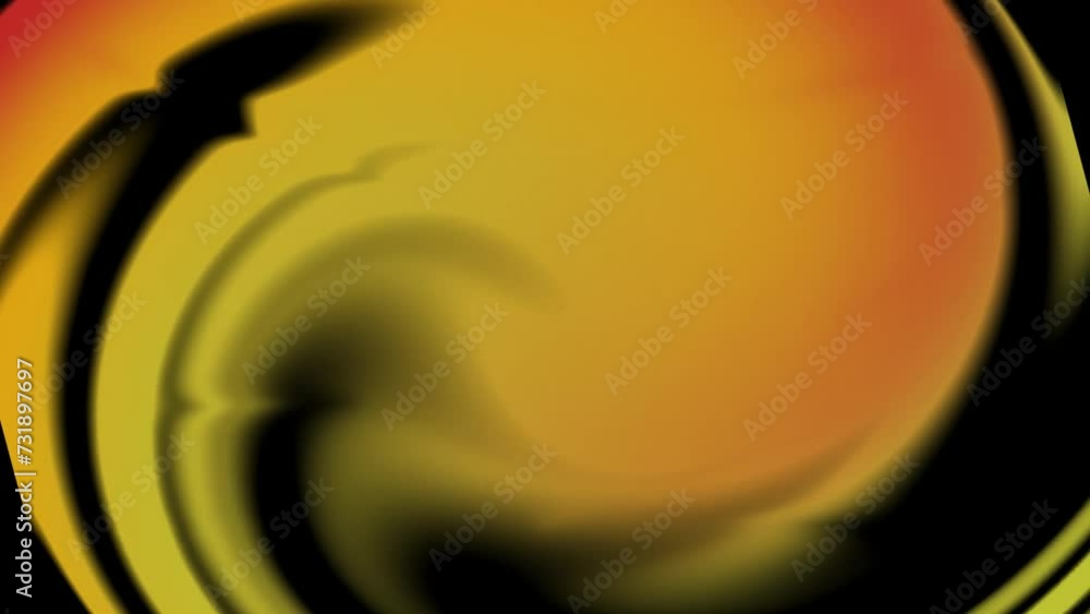 Poster abstract orange and black flow gradient liquid marble art texture with lines motion, flow inks in wa