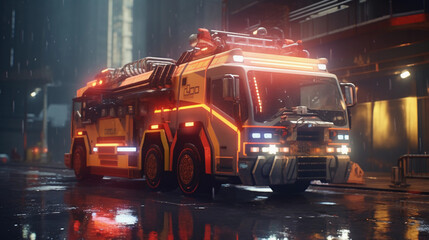 Futuristic Fire Truck