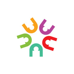 People Connection Relationship Community logo design