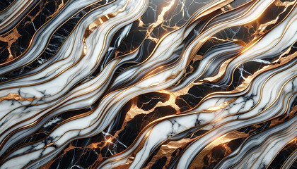 Elegant Marble Gold Stone Texture with Liquid Gold Veins for Luxury Design Background