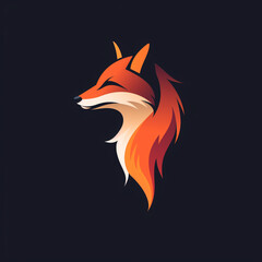 Fototapeta premium Flat modern Logo fox vector icon illustration