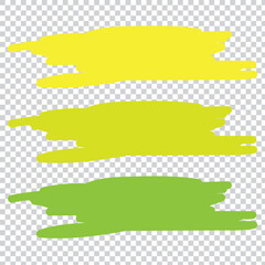 Vector color highlighter brush lines set . Hand drawing colour lines . Painting brushstroke. In eps 10.