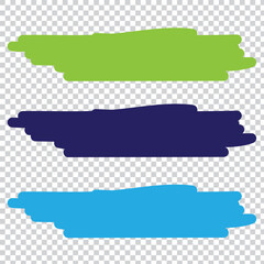 Vector color highlighter brush lines set . Hand drawing colour lines . Painting brushstroke. In eps 10.