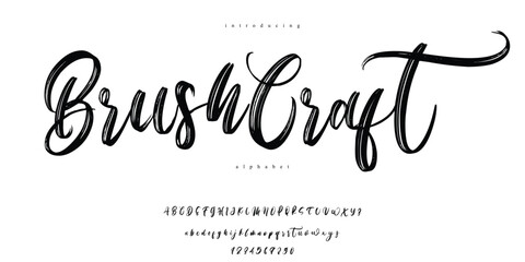 Brush Script Handwritten Alphabet Font
