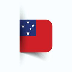 Samoa national flag, Samoa National Day, EPS10. Samoa flag vector icon