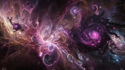 fractal background with space